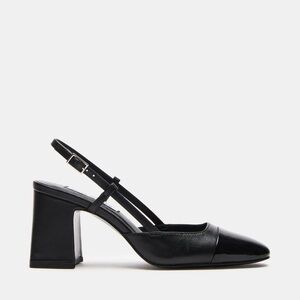 Steve Madden Black Slingback Block Heel Pumps